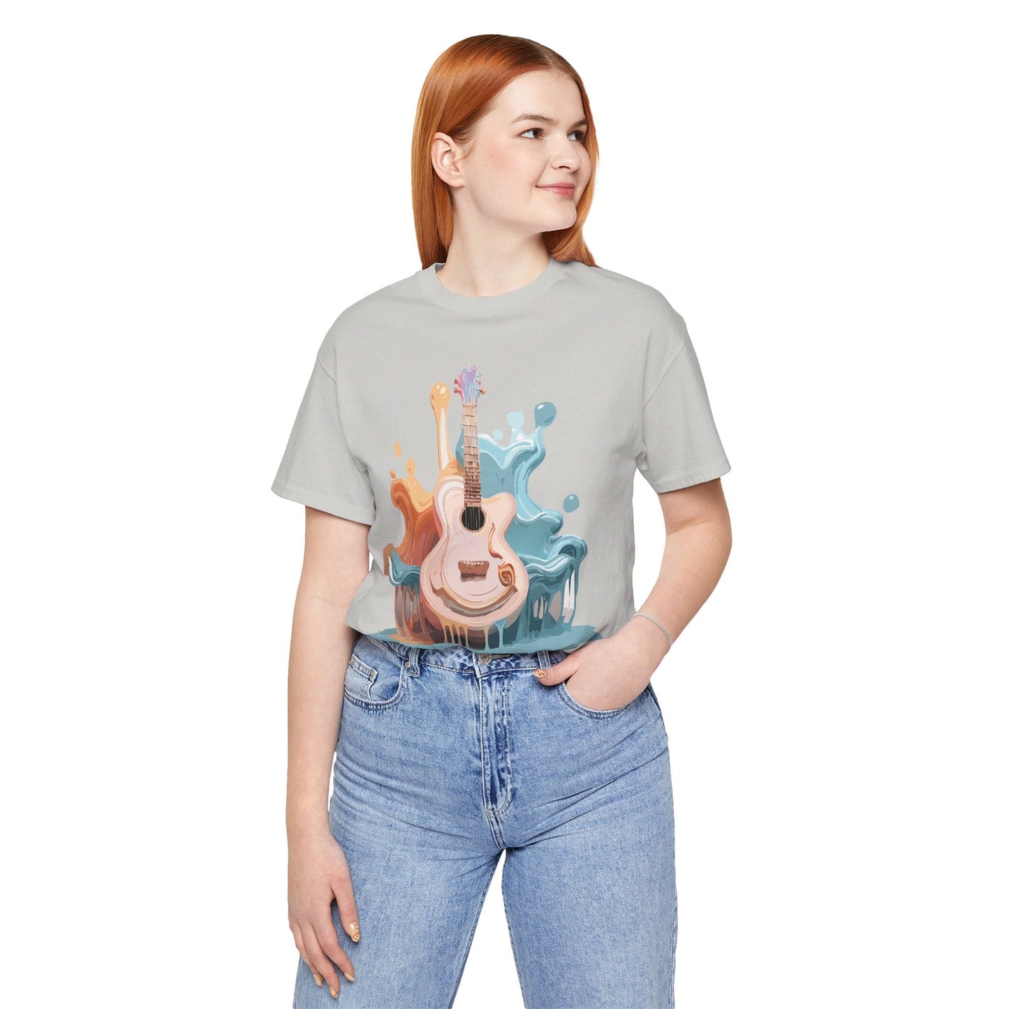 Music Graphic Unisex 100 Cotton Vintage Art with Musical Elements Tee 58