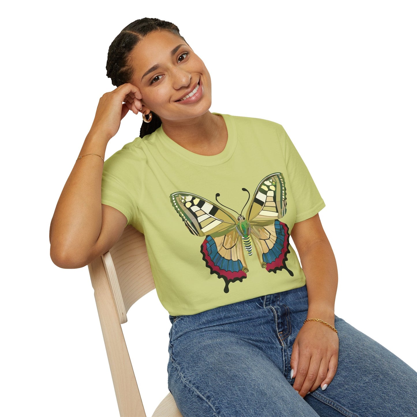 Butterfly T Shirt Unisex Monarch Design Soft Cotton Gildan 64000 Short Sleeve Tee