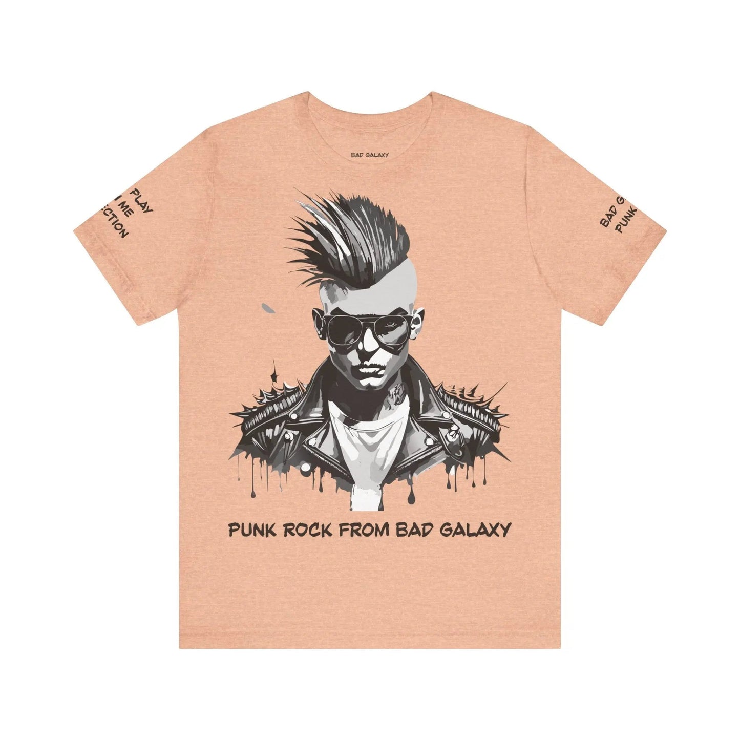 Punk Rock Tee Shirt From Bad Galaxy Made To Order 100 Percent Cotton Eco Friendly Inks