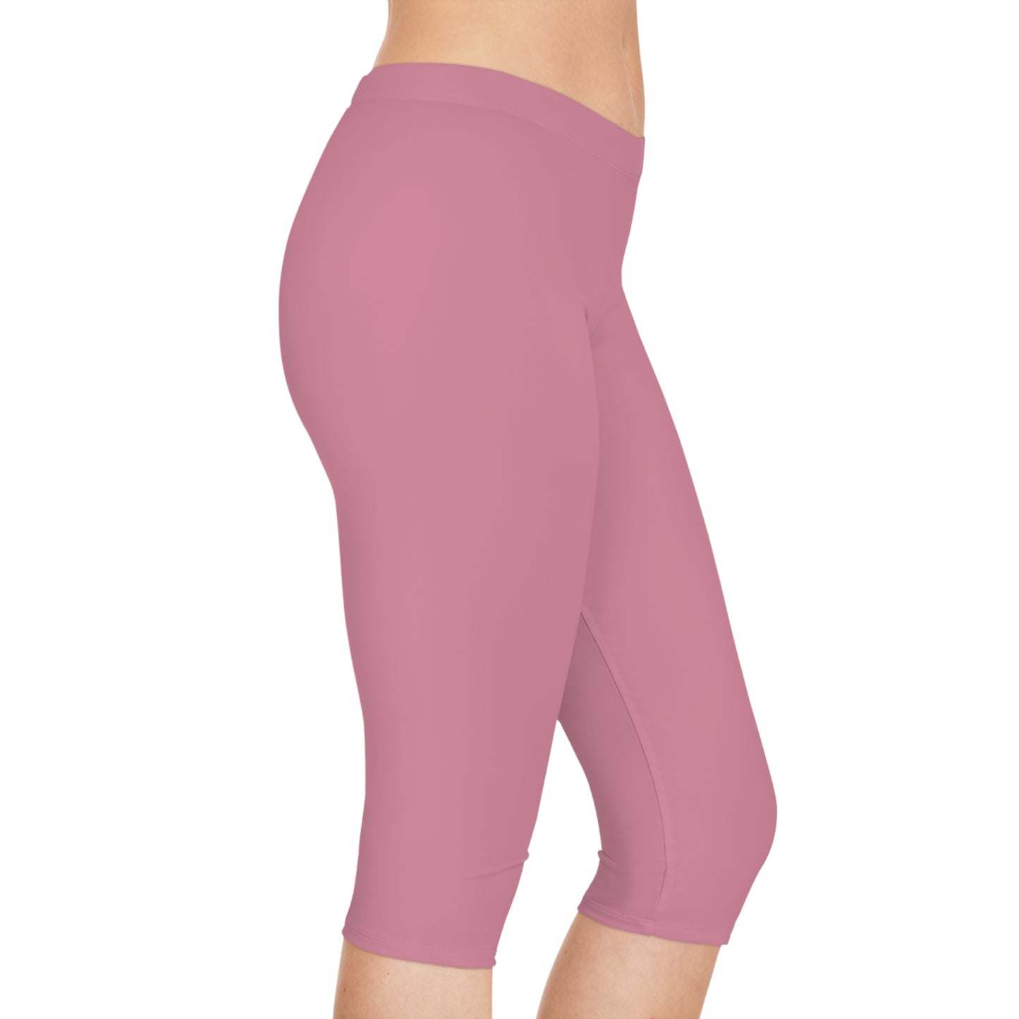 Pink Color Capri Leggings, Pink Capri Leggings 16