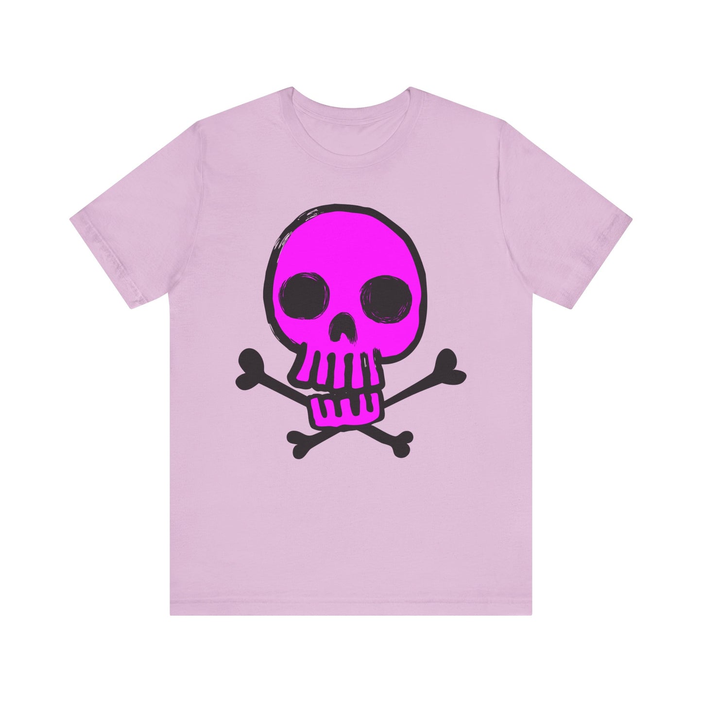 Pink Skull Graphic Design Tee, Skull Shirt, Vintage Tees, Art Design T-Shirt, Vintage Graphic Tee, Art Shirts with Skulls