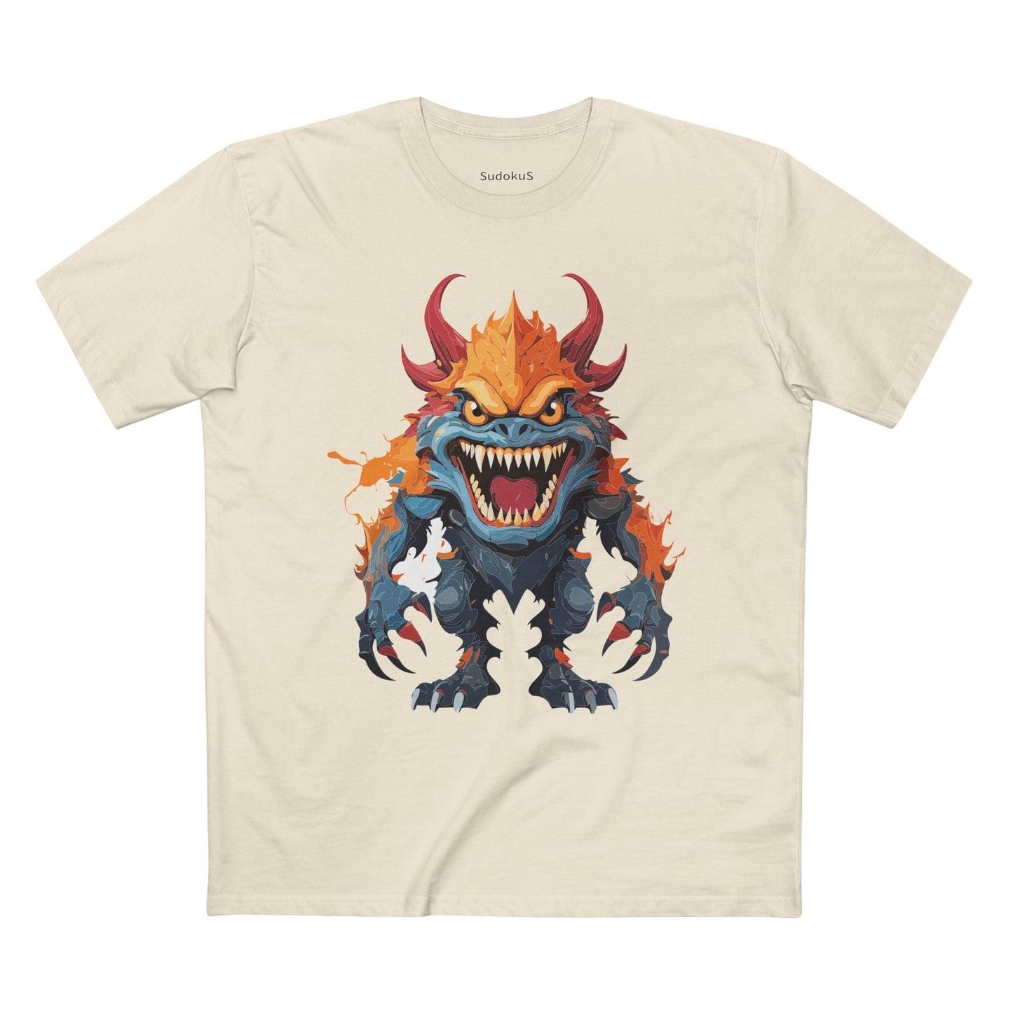Cartoon Monsters Graphic Unisex 100 Cotton Staple Tee 33