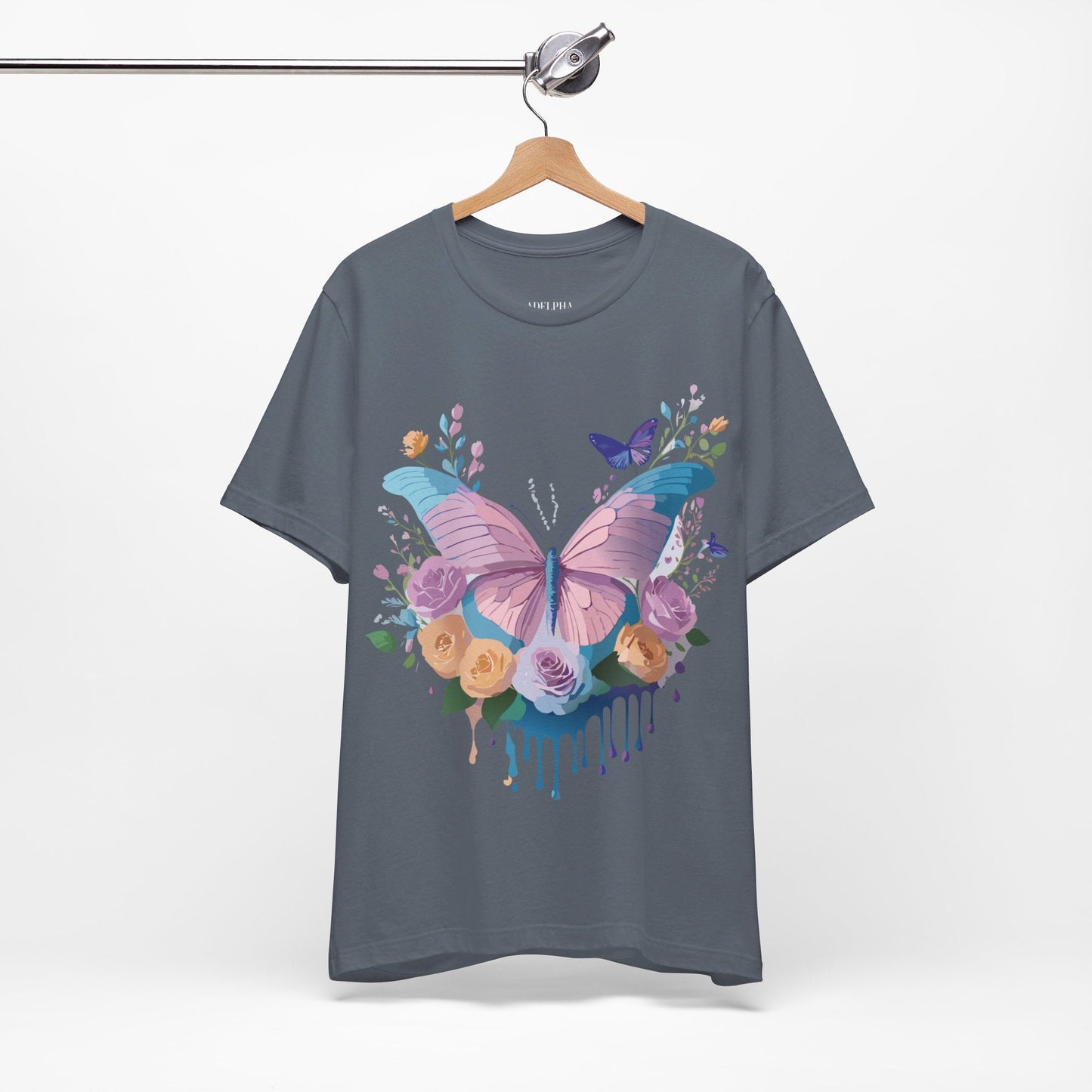 Adelpha Unisex Graphic Tee With Vintage Inspired Artwork Short Sleeve