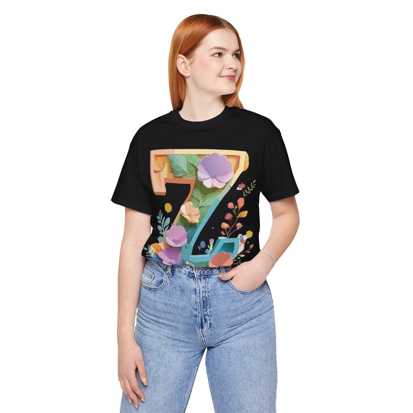 Letter Z Shirt Unisex Graphic Tee By Adelpha Vintage Inspired Artwork Jersey Short Sleeve
