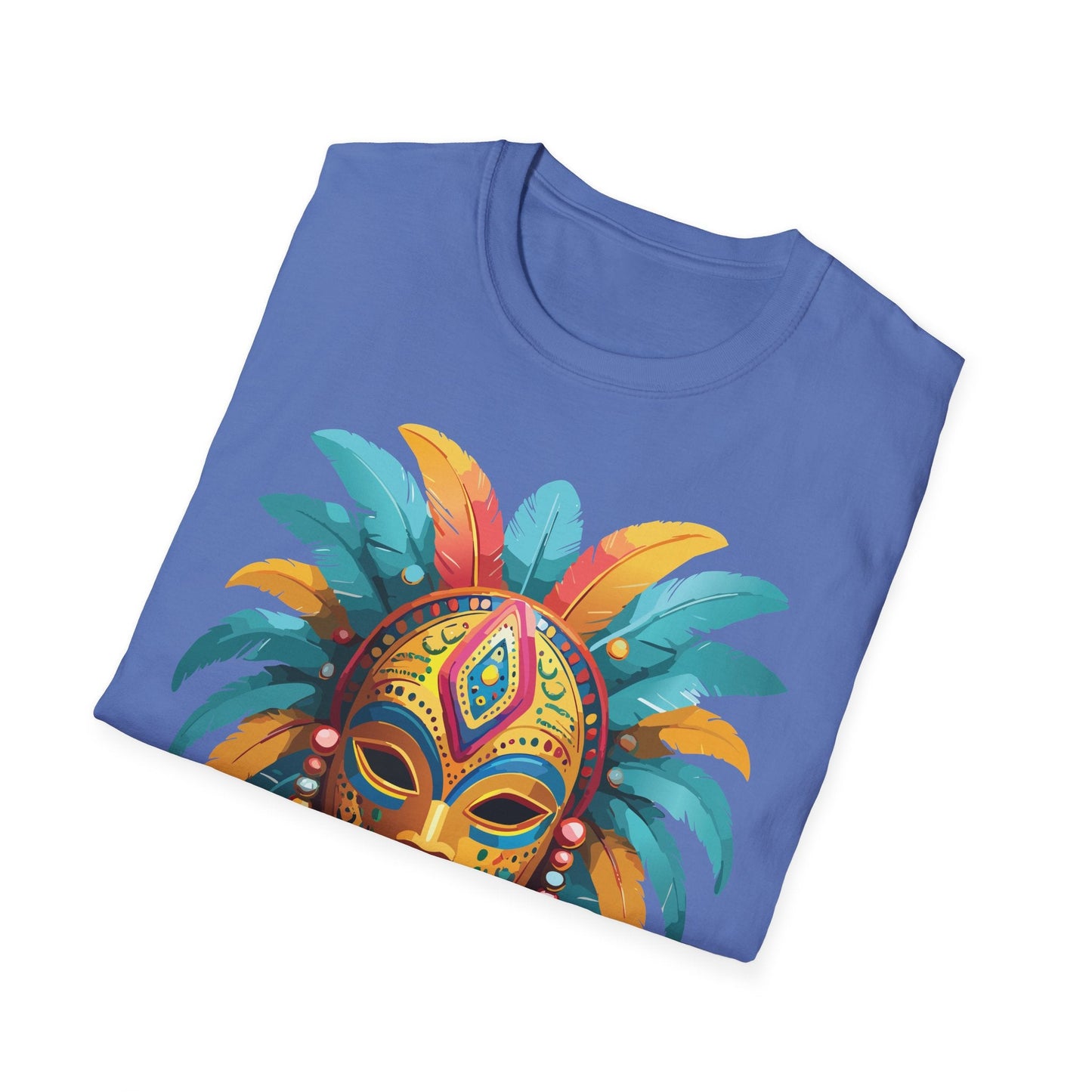 Mask Graphic Unisex Cotton Masquerade Design Artwork Tee 25