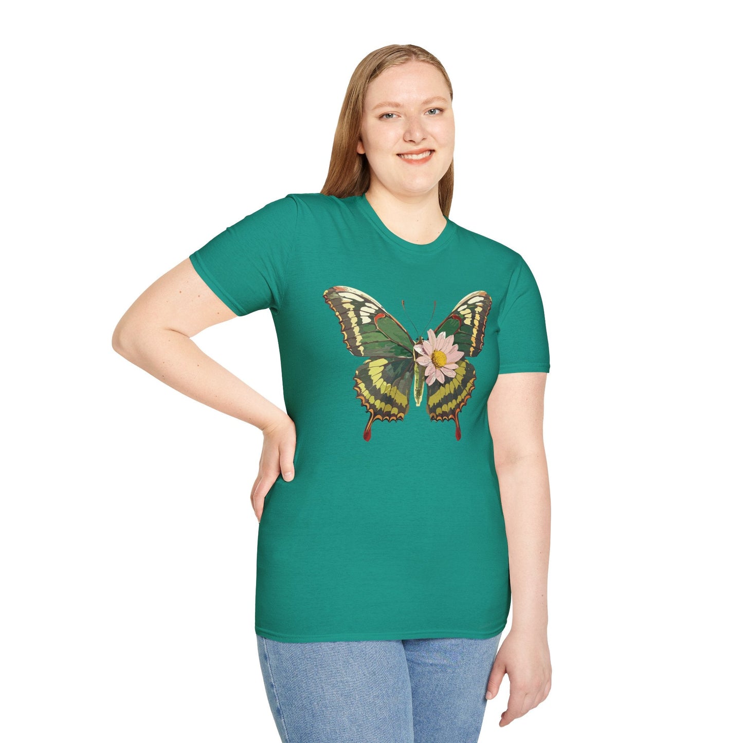Butterfly Shirt Unisex Monarch Butterfly Tee Gildan Softstyle 64000 100% Ring Spun Cotton