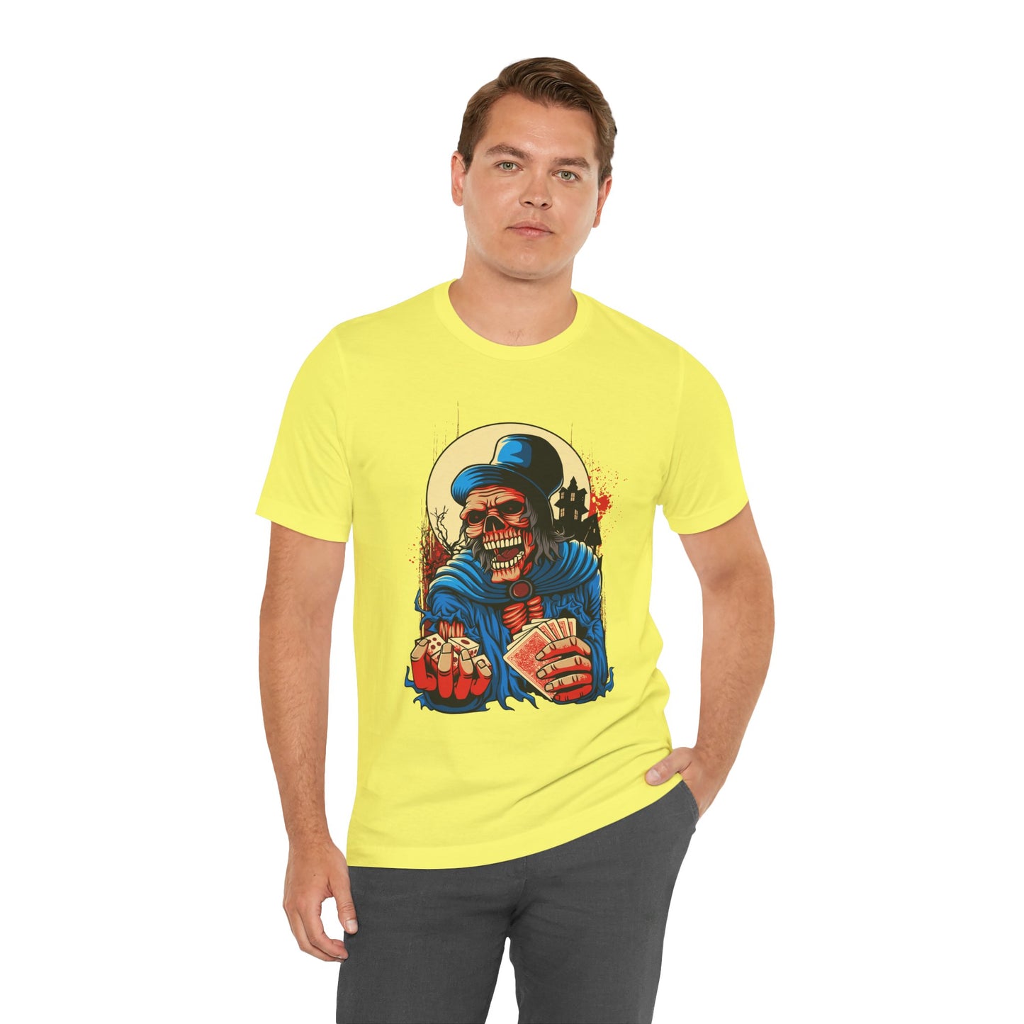 Skull Graphic Design Tee, Skull Shirt, Vintage Tees, Art Design T-Shirt, Graphic Tee, Art Shirts - 1