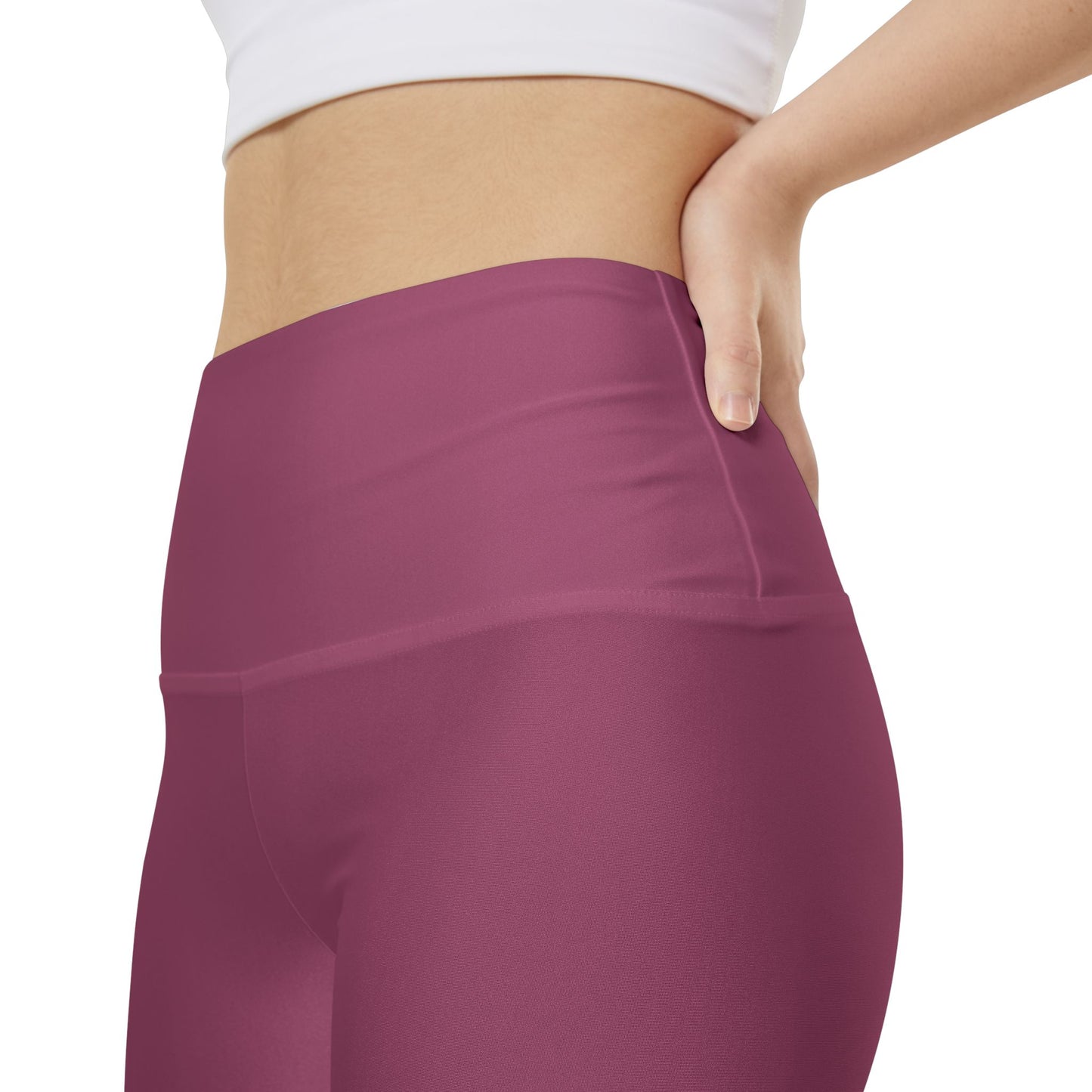 Rosewood Rose Women's Workout Shorts — Solid High-Waist Biker Shorts for Exercise & Everyday Wear