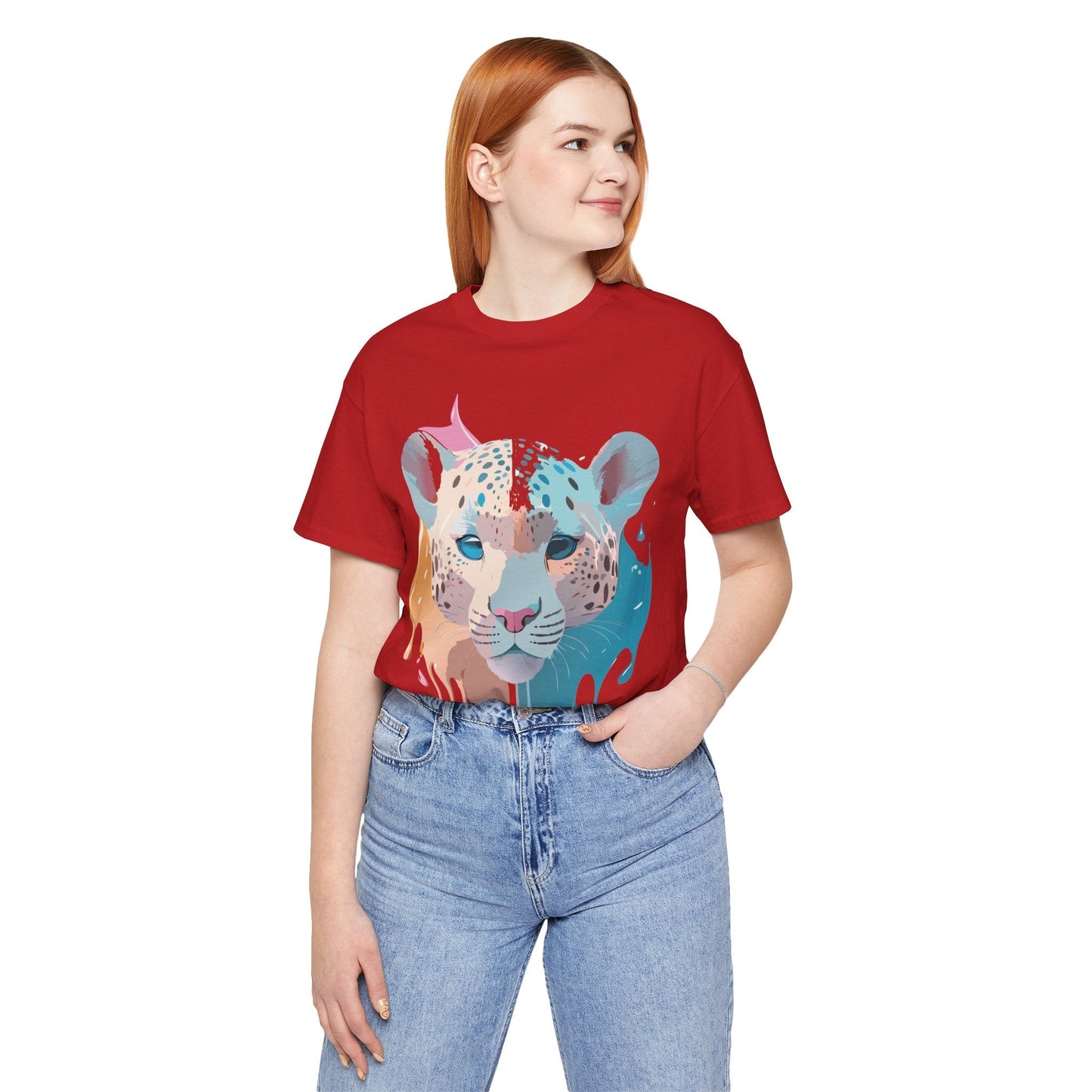 Cheetah Graphic Unisex 100 Cotton Artwork Tee 5