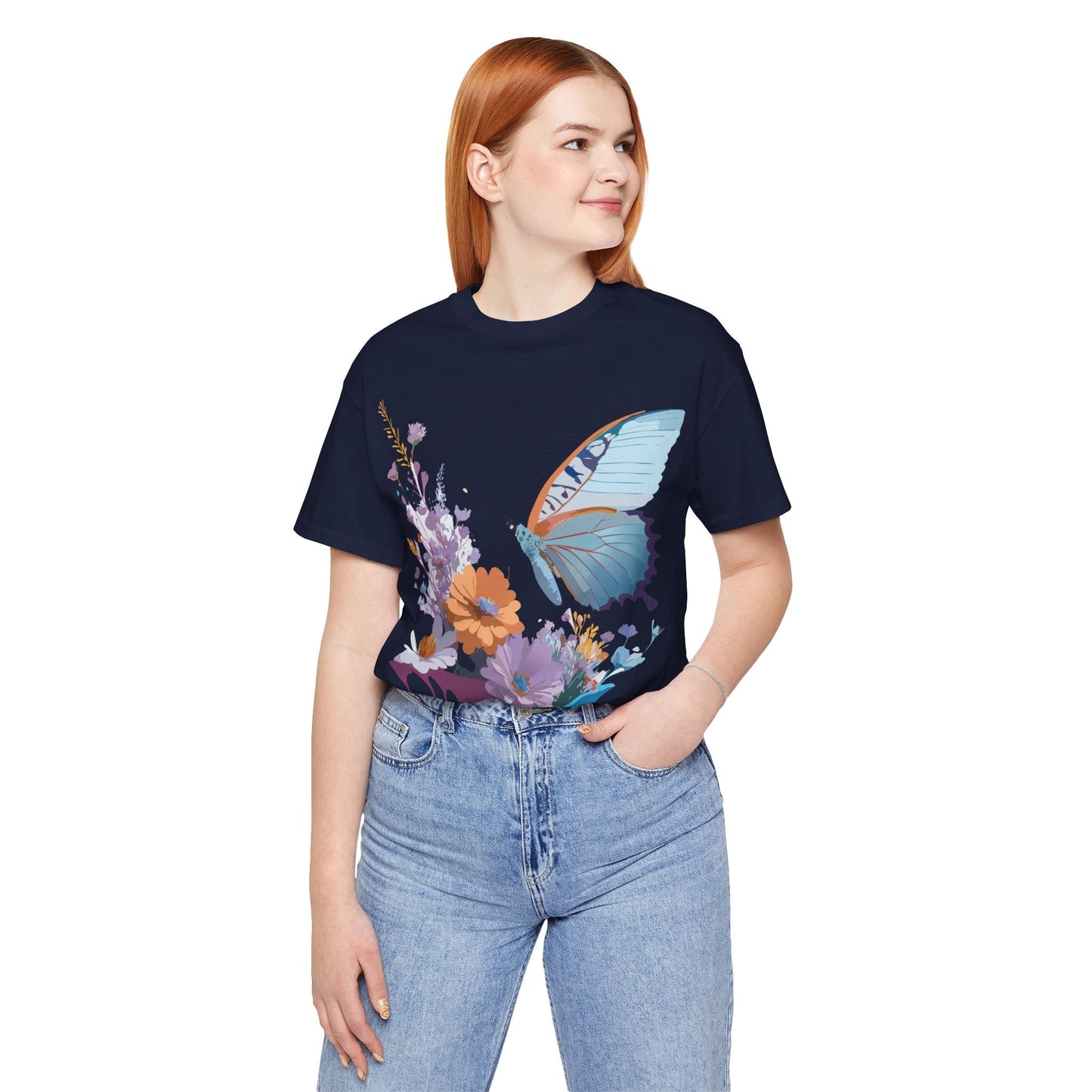 Butterfly Graphic Tee Unisex Jersey Short Sleeve Vintage Inspired Adelpha Art