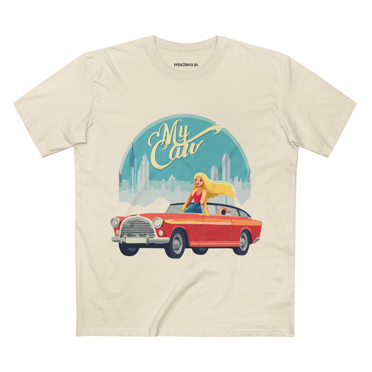 Retro Car Vintage Graphic Tee Staple Unisex 100 Cotton Tee Shirt - RC-13