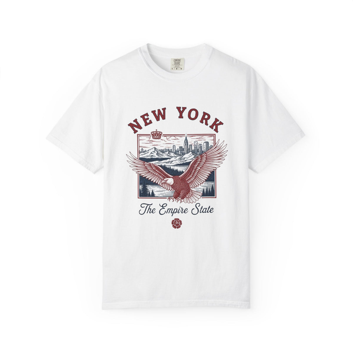 New York Empire State Vintage Travel Tourist Graphic Gift Tee Unisex 100 Cotton Comfort Colors T-Shirt