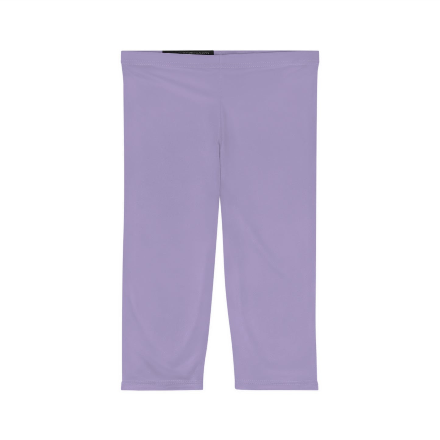 Lilac Mist Color Women's Brushed Suede Poly Span Casual Capri Leggings XS-2XL