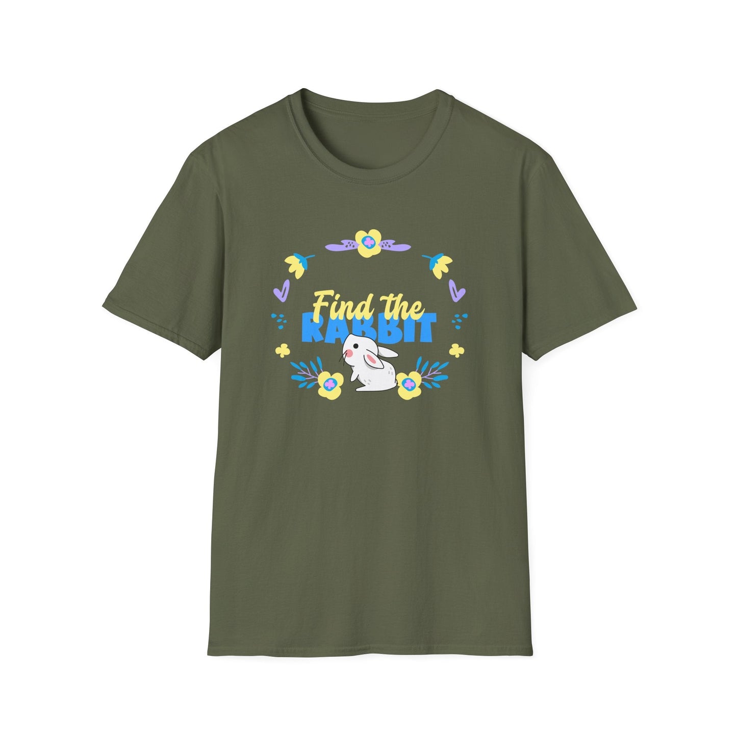 Easter Bunny T Shirt Unisex Gildan Softstyle 64000 Breathable Cotton Easter Design