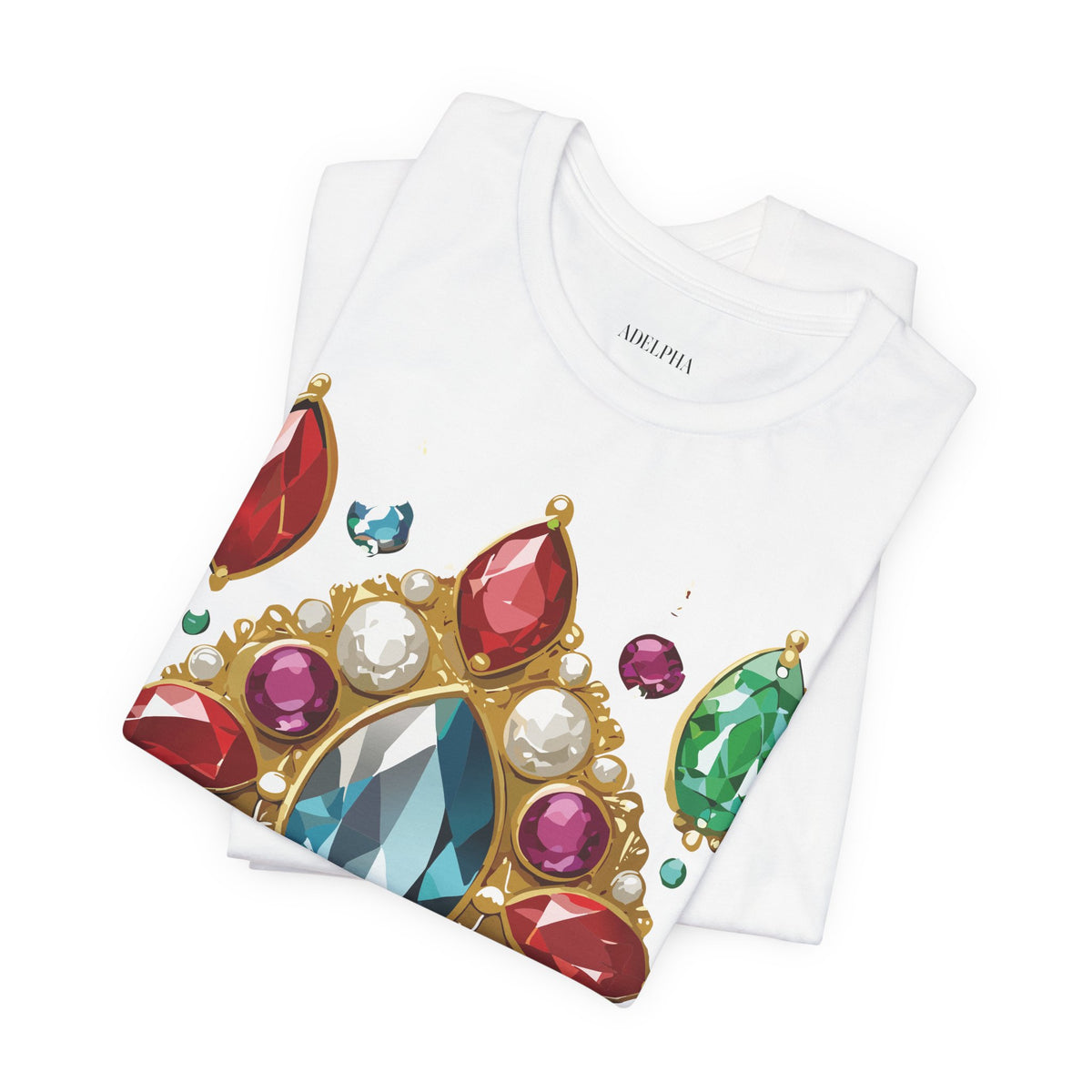 Jewelry Graphic Unisex Cotton Bella+Canvas Tee with Art Design n129