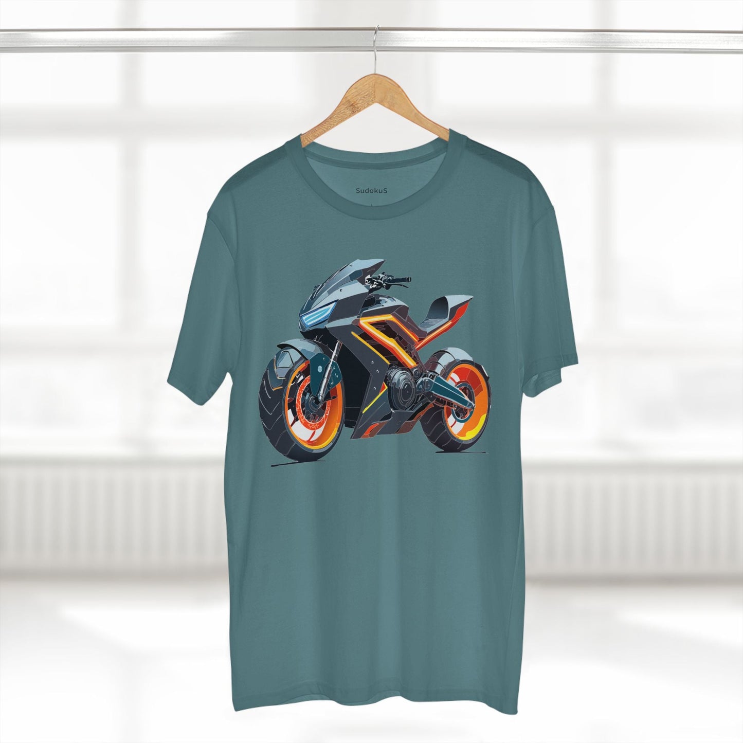 Moto Bike Graphic Unisex 100 Cotton Staple Tee 12