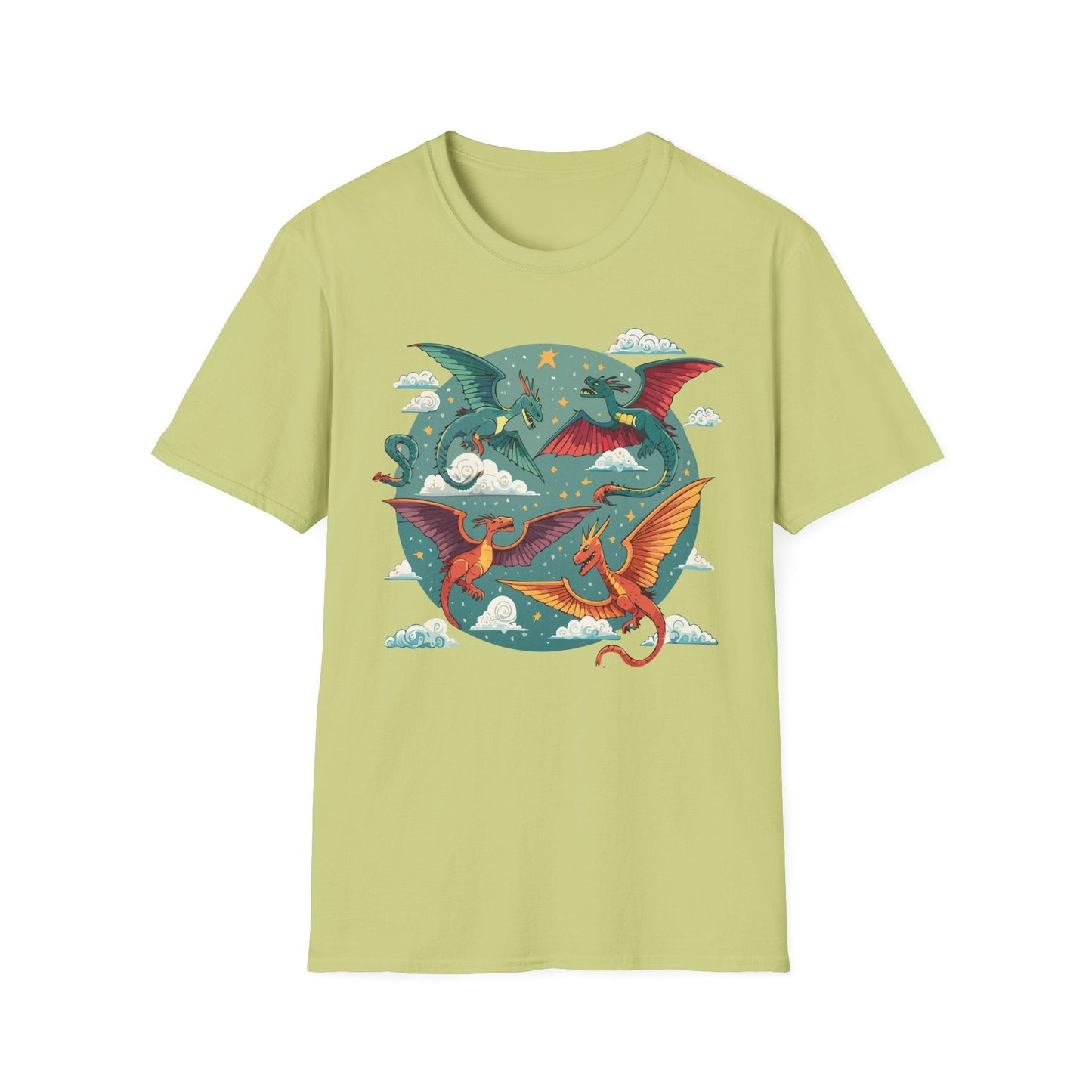 Dragon Graphic Unisex 100 Cotton Tee with Animal Artwork Design 15