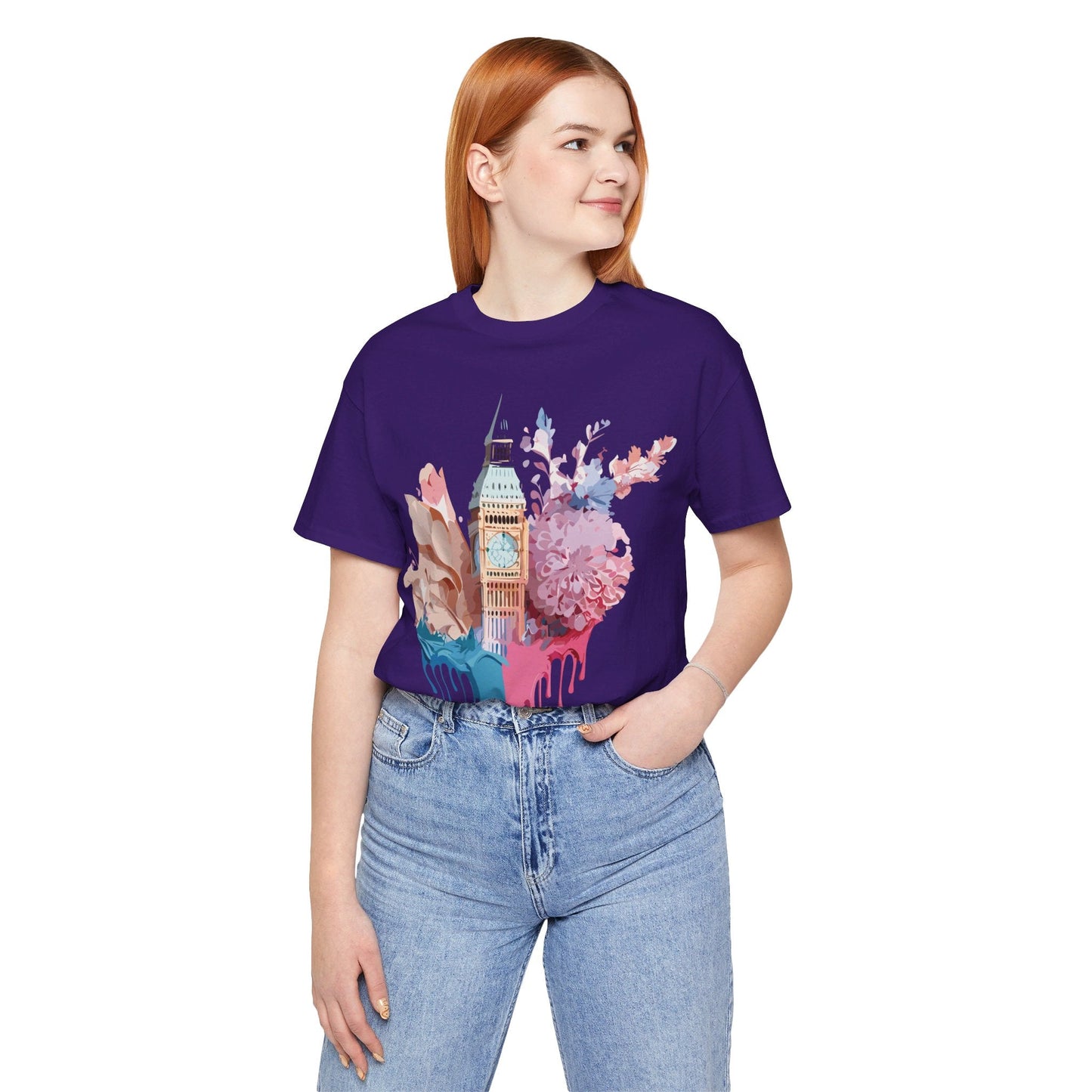 Adelpha Unisex London Tour Graphic Tee With Vintage Inspired Artwork Short Sleeve