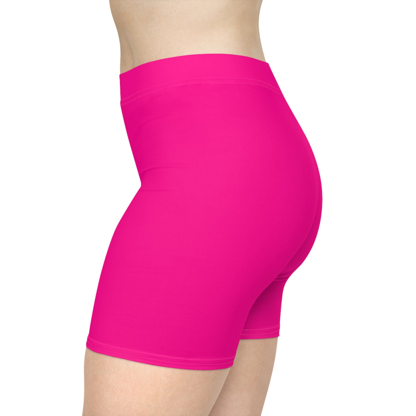 Barbie Pink Biker Shorts Women's Brushed Faux Suede Poly-Spandex Athletic Short XS-2XL