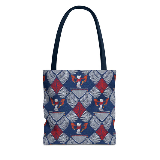 4th of July Graphic Denim Fabric Imitation Print Unisex Canvas Bag Poly Spun 3 Sizes Tote Bag 200-3