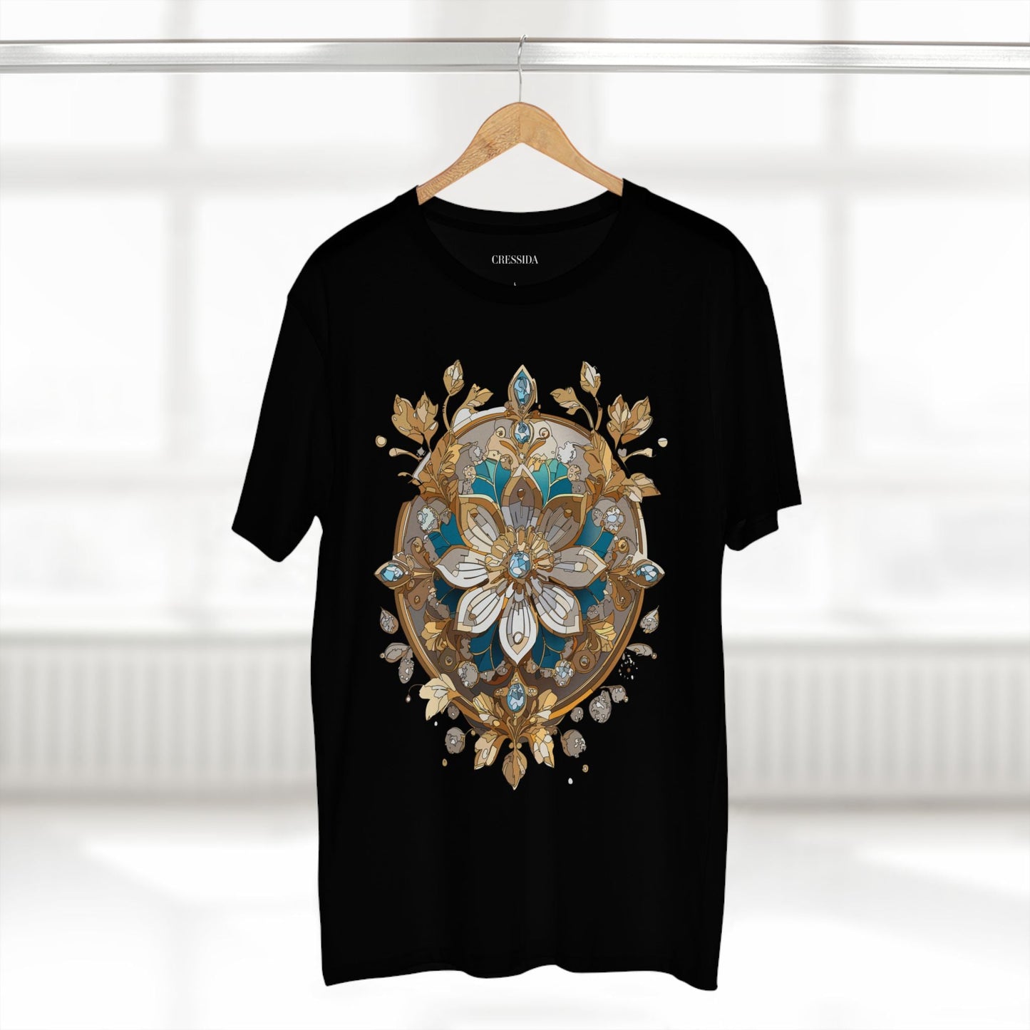 Floral Graphic T-Shirt Unisex 100 Cotton Art Design with Antique Flowers Tee 11