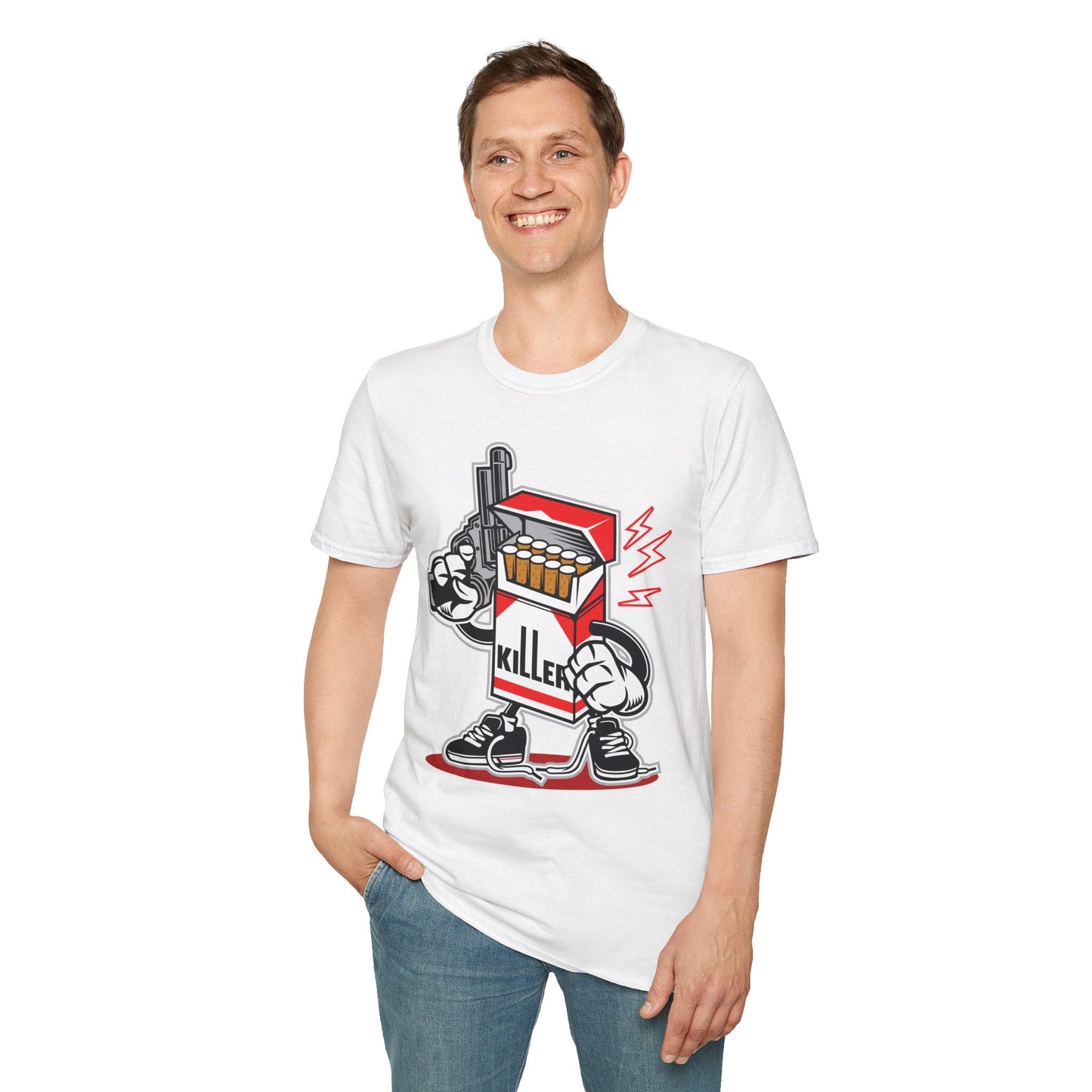 Cartoon T Shirt Animation Tee Funny Unisex Gildan Softstyle 64000 100 Percent Ring Spun Cotton