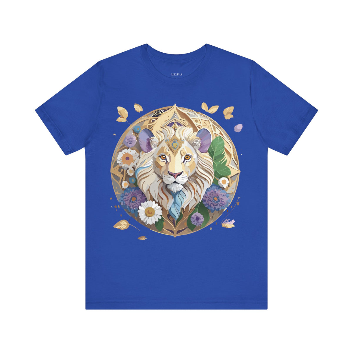 Medallion Graphic Unisex Cotton Bella+Canvas Tee with Floral Art Design m65