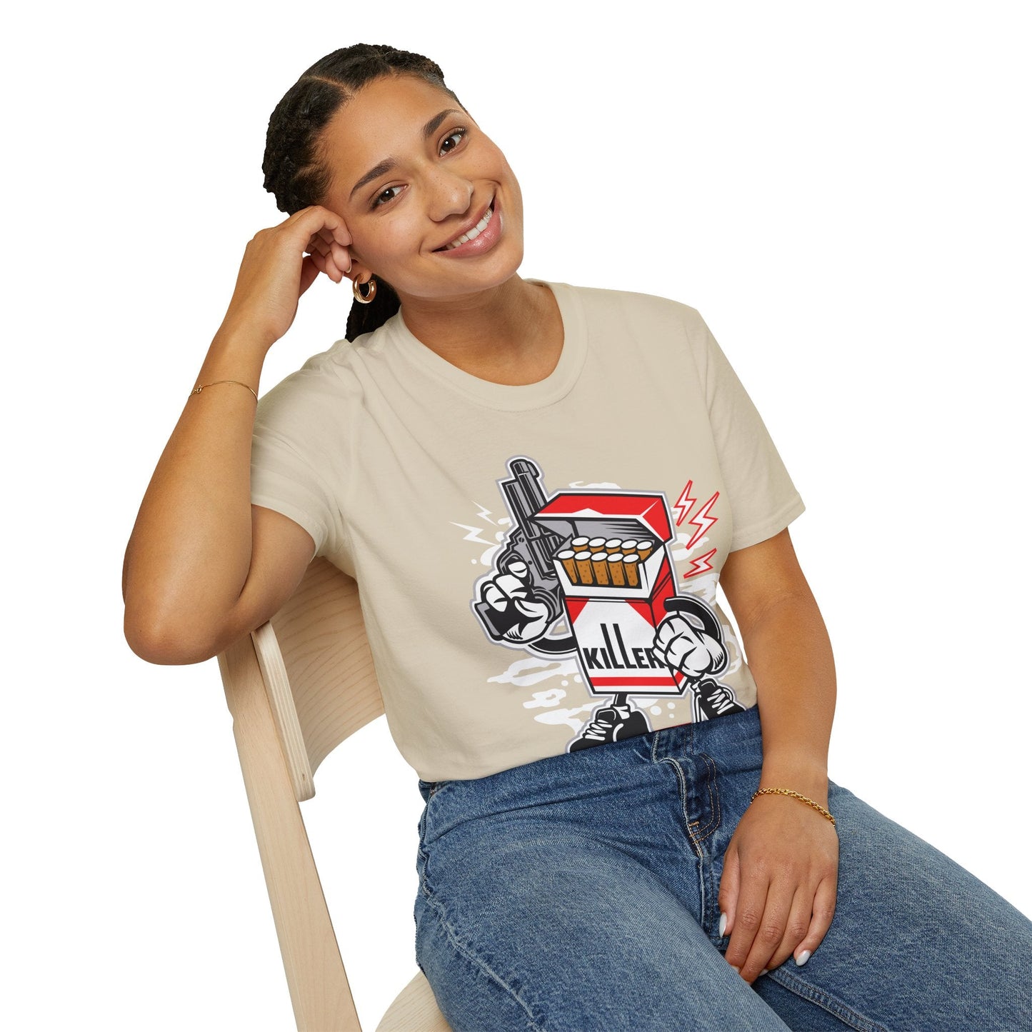 Cartoon T Shirt Animation Tee Funny Unisex Gildan Softstyle 64000 100 Percent Ring Spun Cotton