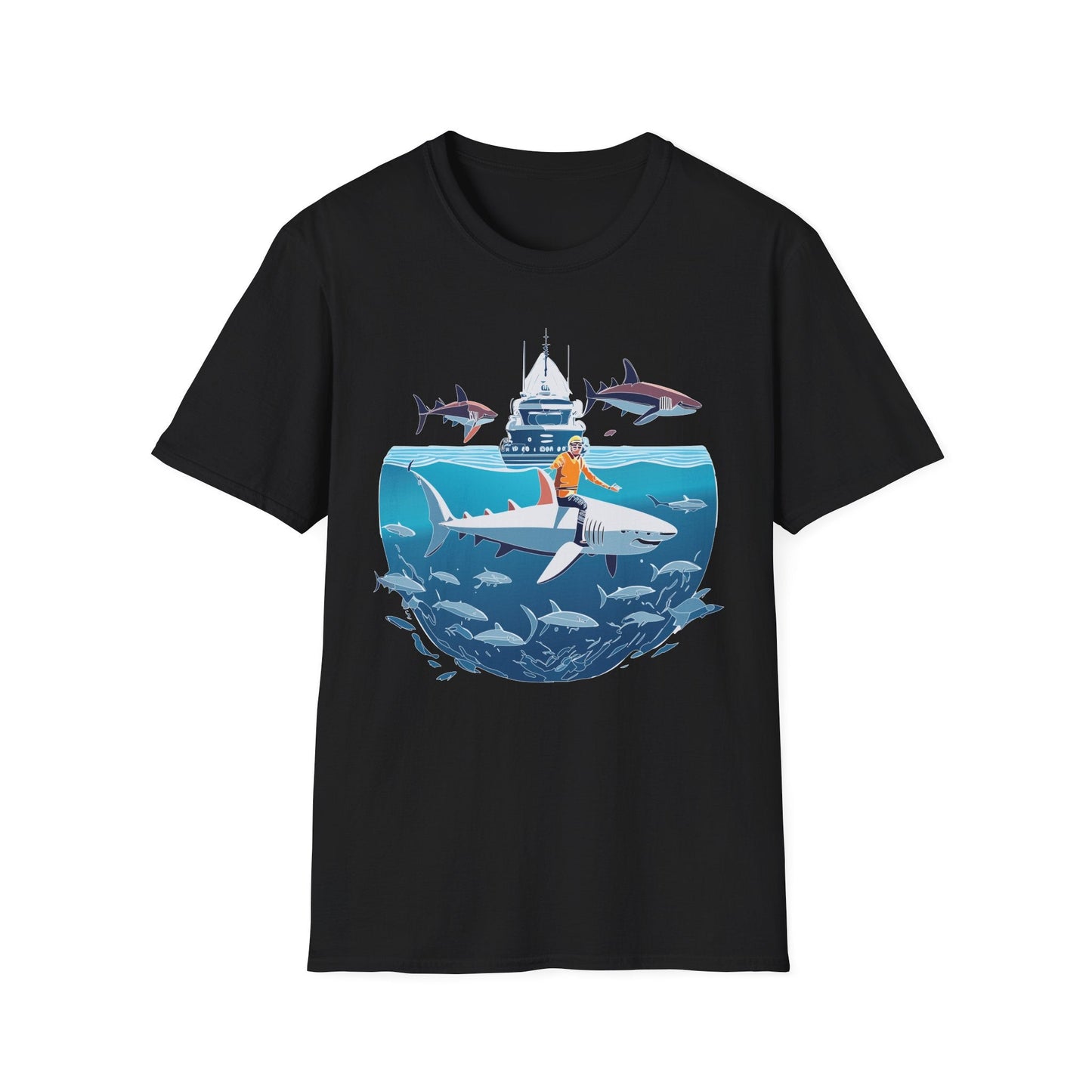 Ocean Tee Shirt Unisex Softstyle Gildan 64000 Cotton T Shirt Lightweight Casual Tee
