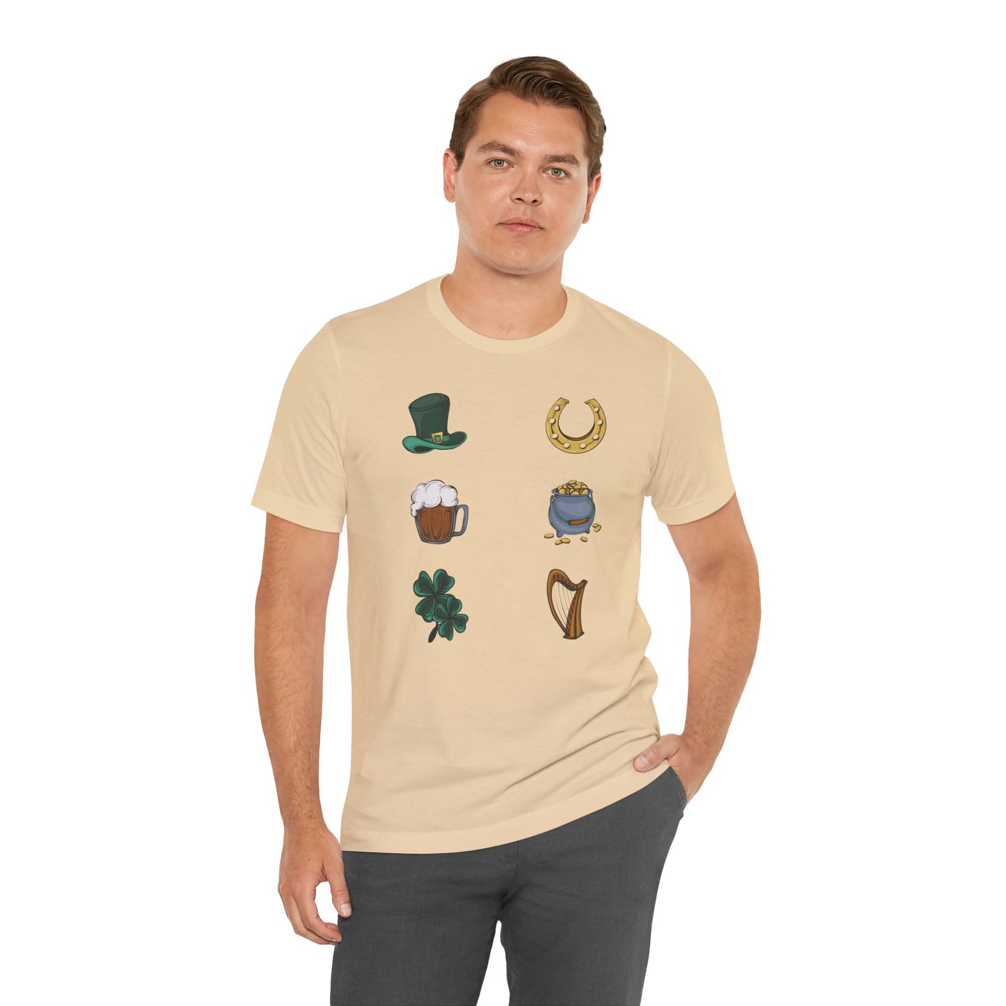 Unisex Cotton Tee Shirt with Lucky Prints