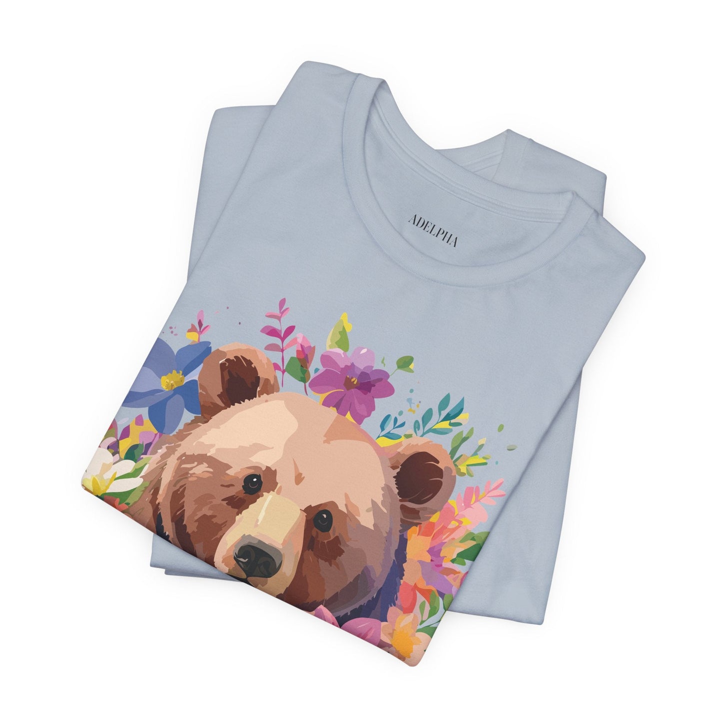 Bear Graphic Unisex 100 Cotton Short Sleeve Art Design Vintage T-Shirt 4