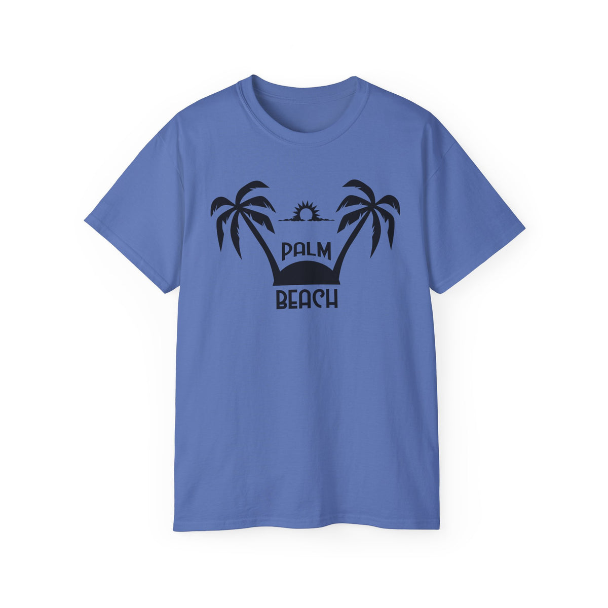 Palm Beach palm trees tee | Retro sunset graphic shirt