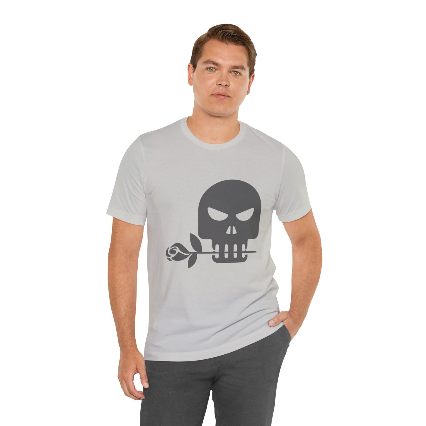 Unisex Cotton Tee Shirt with Skull