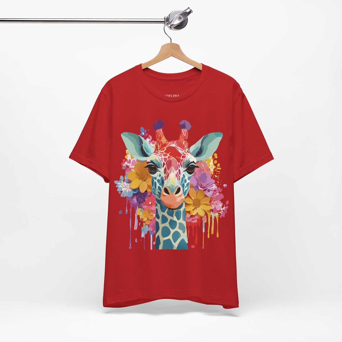 Adelpha Giraffe Graphic Tee Unisex Jersey Short Sleeve Vintage Inspired Art Design
