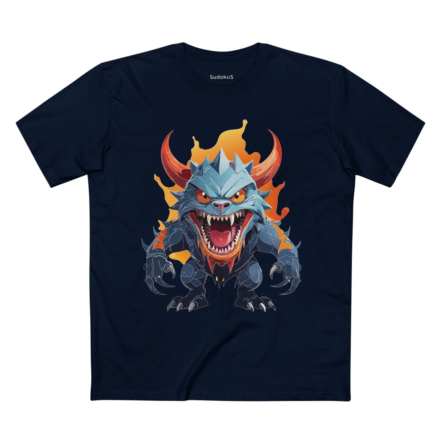 Cartoon Monsters Graphic Unisex 100 Cotton Staple Tee 24