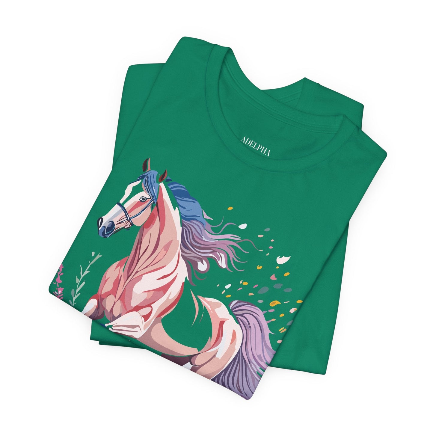 Horse Graphic Tee Unisex Short Sleeve Jersey Shirt Adelpha Vintage Inspired Art Collection