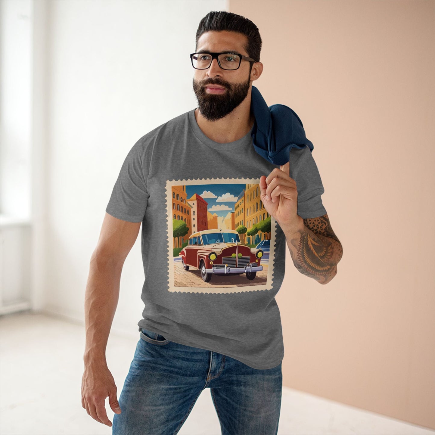 Stamp Shirt Postage Stamp Shirt Unisex Premium Cotton Tee With Original Art Design PS29
