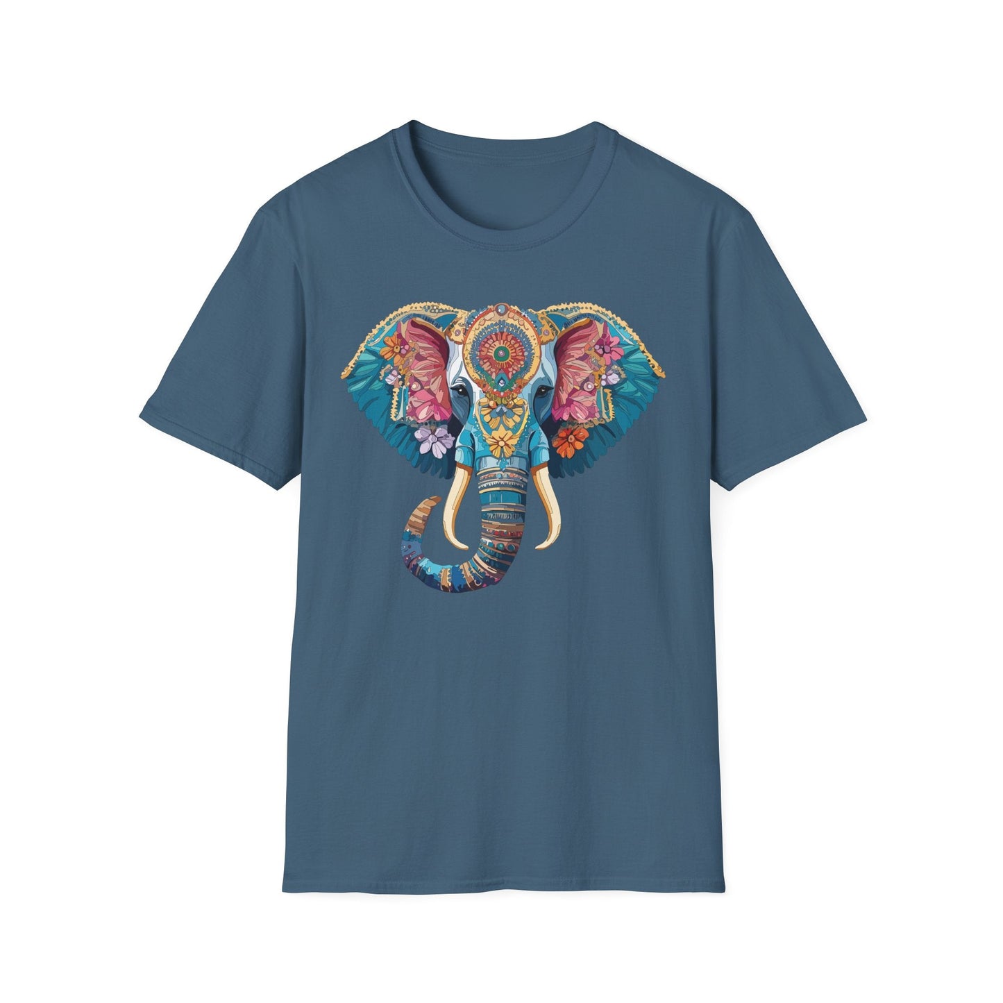 Unisex Elephant Graphic T Shirt Cartoon Elephant Tee Gildan Softstyle 64000 Premium Cotton