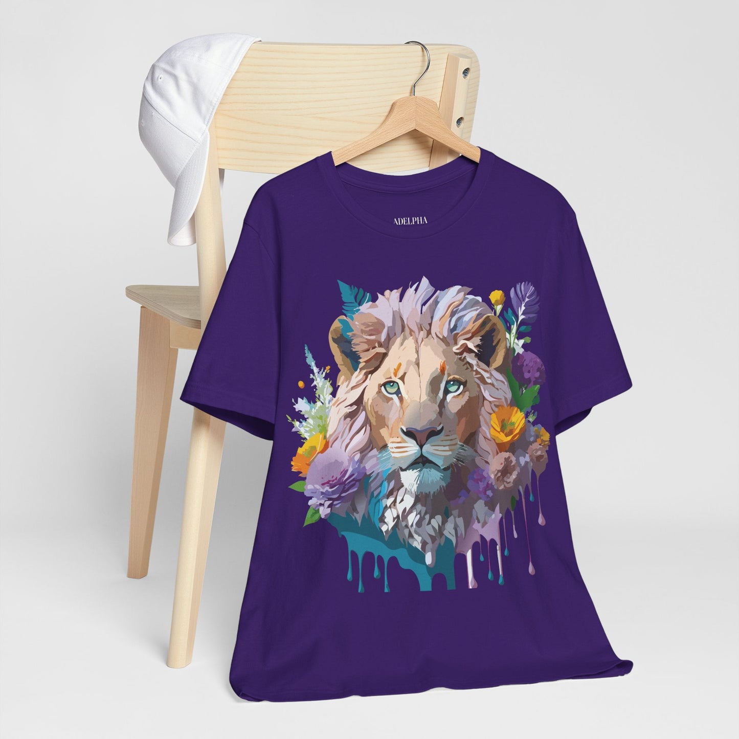 Lion Graphic Unisex 100 Cotton Vintage Animal Artwork Tee 3