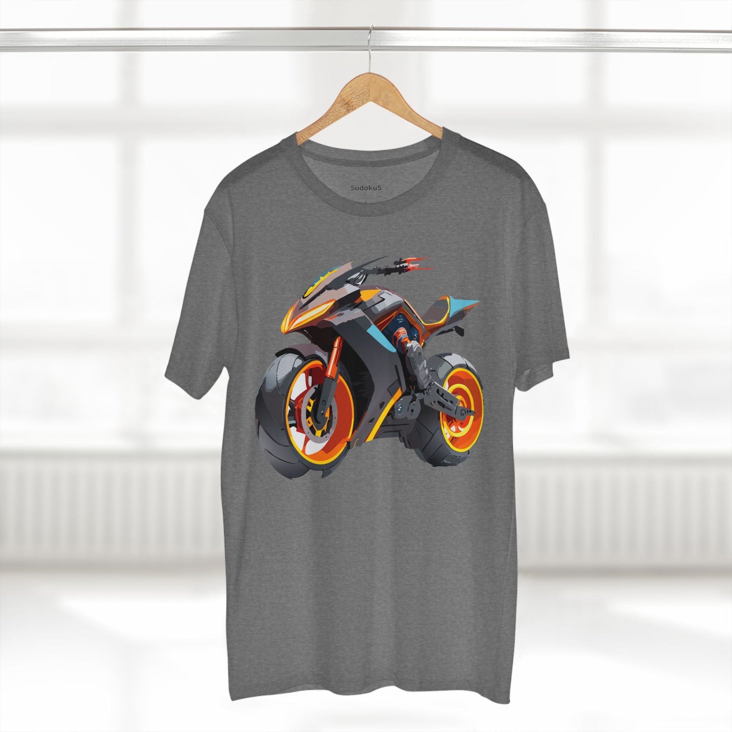 Moto Bike Graphic Unisex 100 Cotton Staple Tee 11