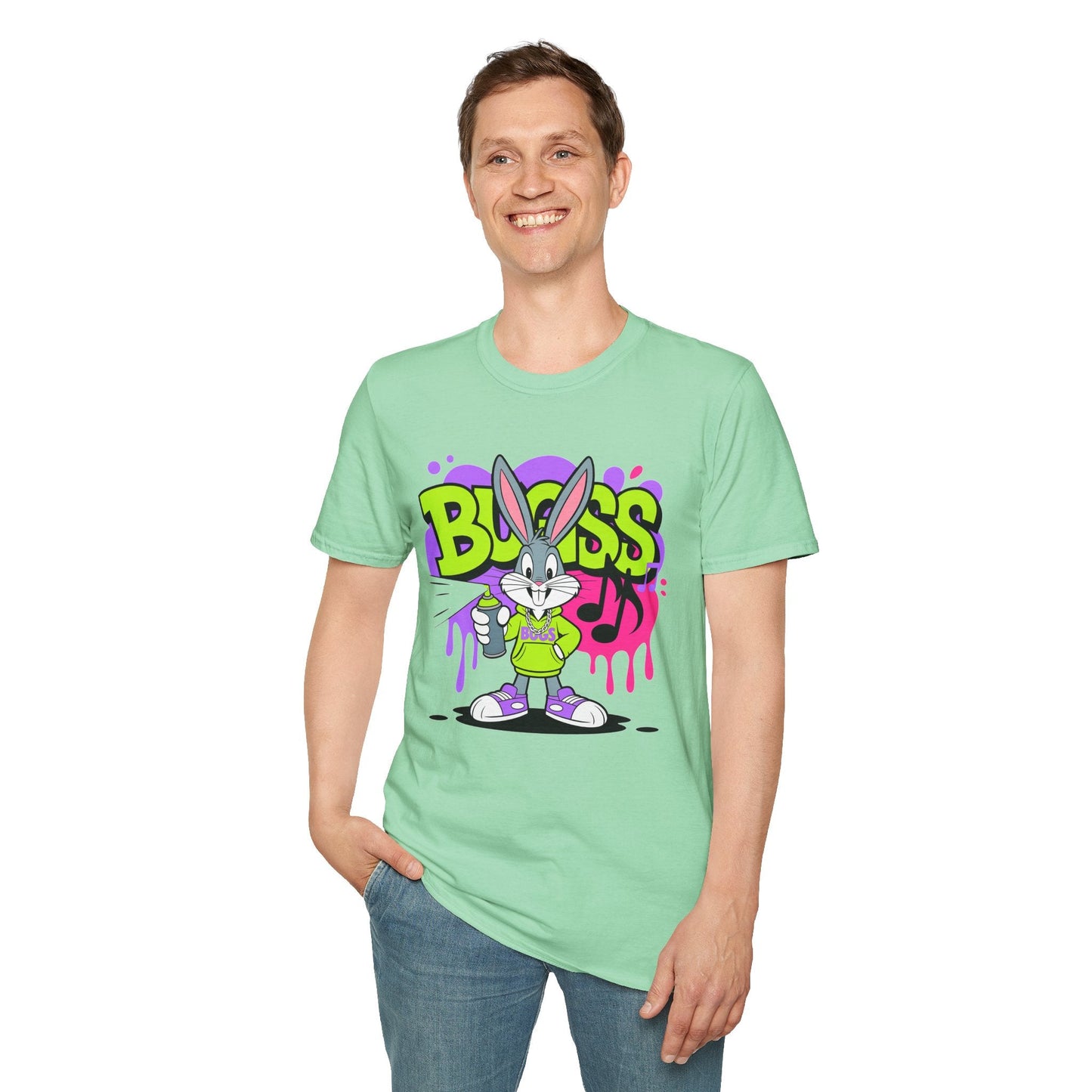 Cartoon T Shirt With Animation Unisex Funny Animals Tee Softstyle Gildan 64000 Apparel