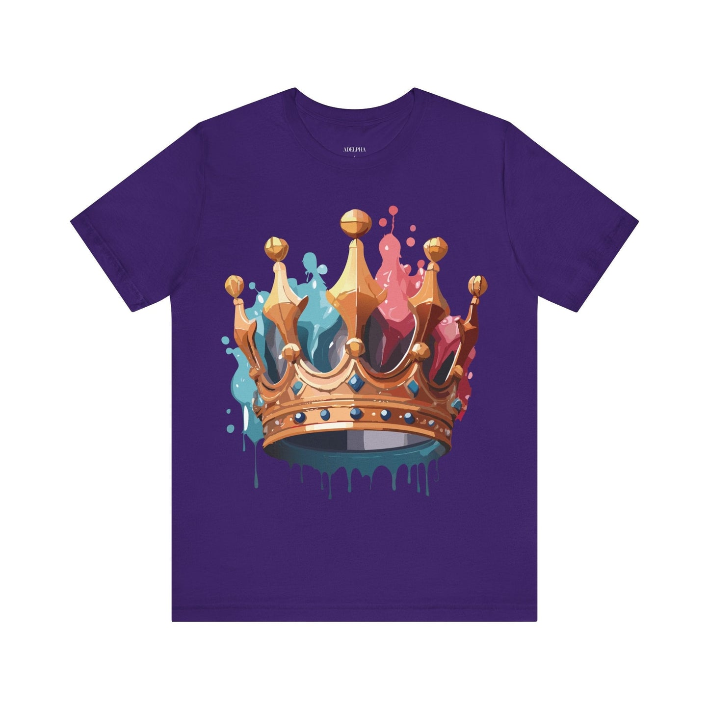 Adelpha Graphic Tee Crown Shirt Unisex Vintage Artwork Premium Casual Everyday Wear T Shirt