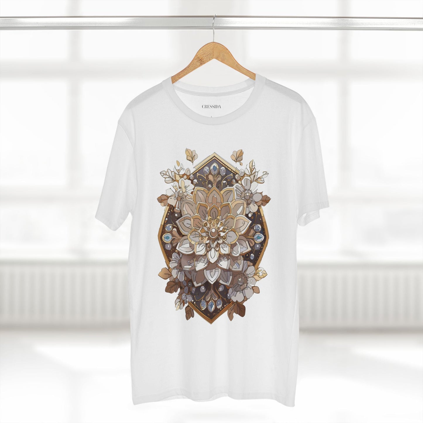 Floral Graphic T-Shirt Unisex 100 Cotton Art Design with Antique Flowers Tee 15