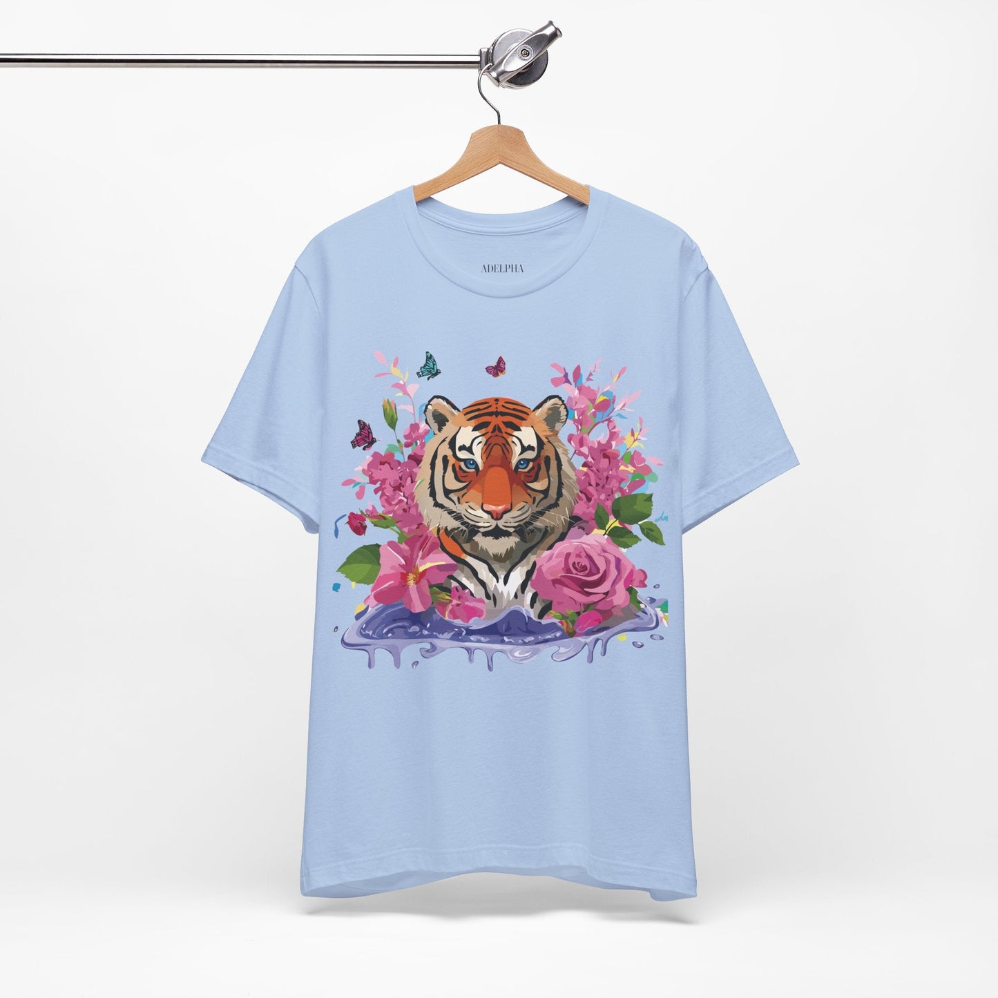 Tiger Graphic Unisex 100 Cotton Vintage Art with Animal Tee 11