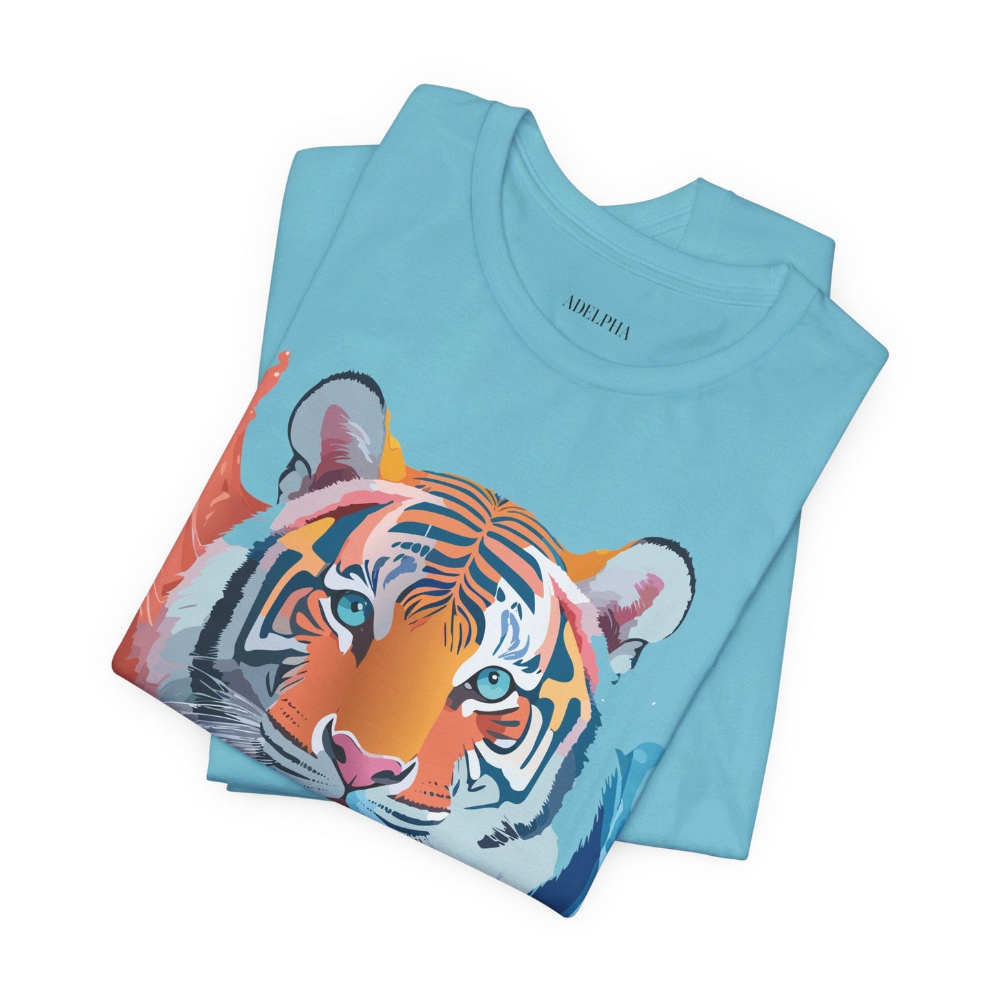 Tiger Graphic Unisex 100 Cotton Vintage Art with Animal Tee 22