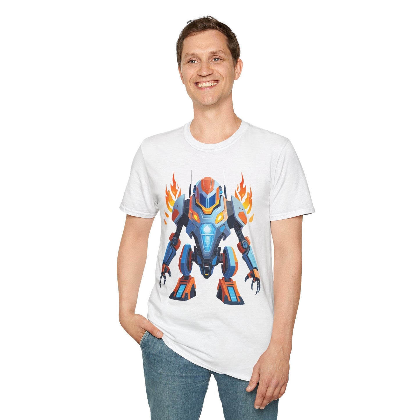 Cyborg Tee Unisex Robot Shirt Terminator Shirt Art Design Gildan Softstyle 64000 Cotton Tee