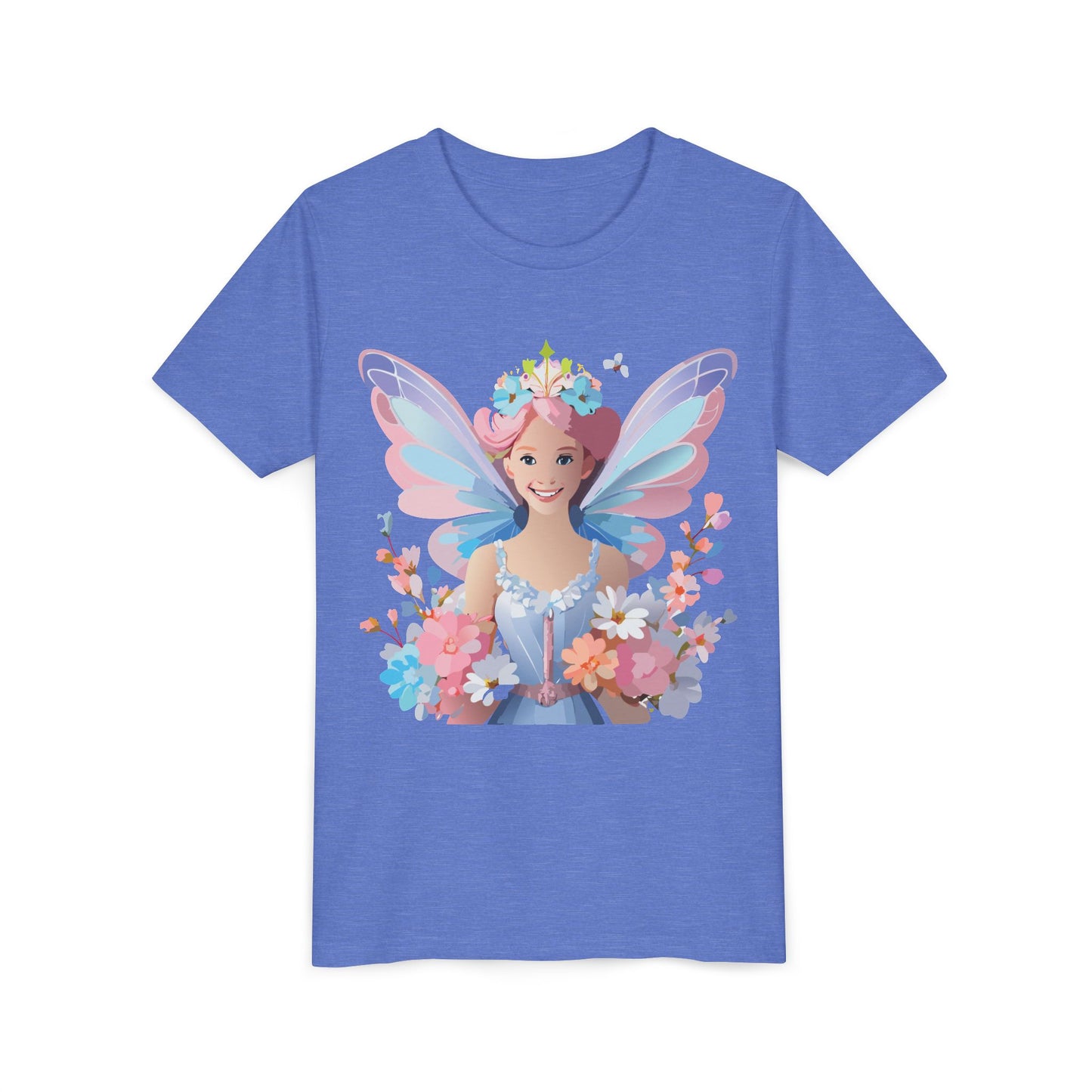 Enchanting Fairy Floral Youth Short Sleeve Tee - Perfect for Spring Celebrations (9-14)