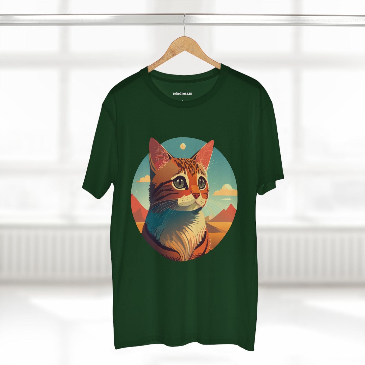 Cat Shirt Unisex Premium Cotton Tee With Original Art Design By Retro2Nova Breathable Ring Spun Cotton Soft Comfortable