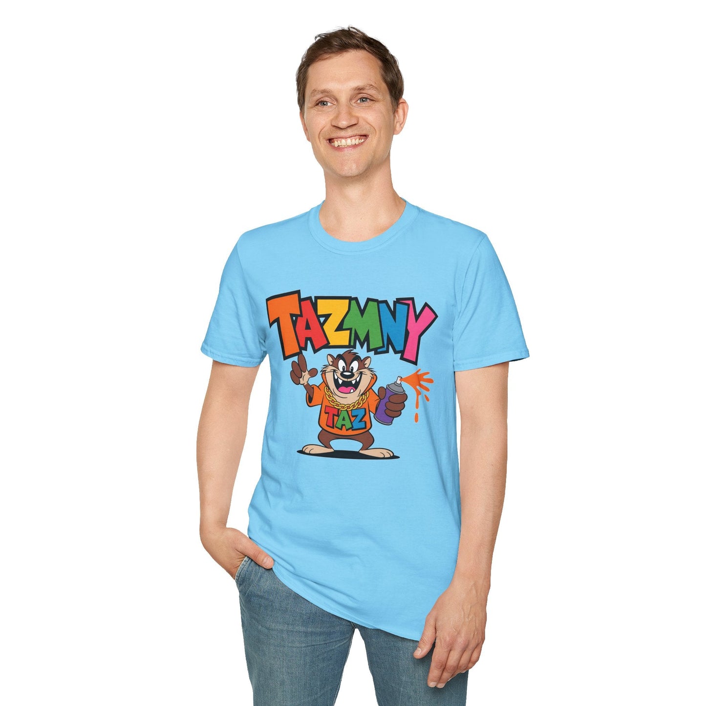 Unisex Cartoon T Shirt With Animation Print Funny Animals Softstyle Tee From Gildan 64000