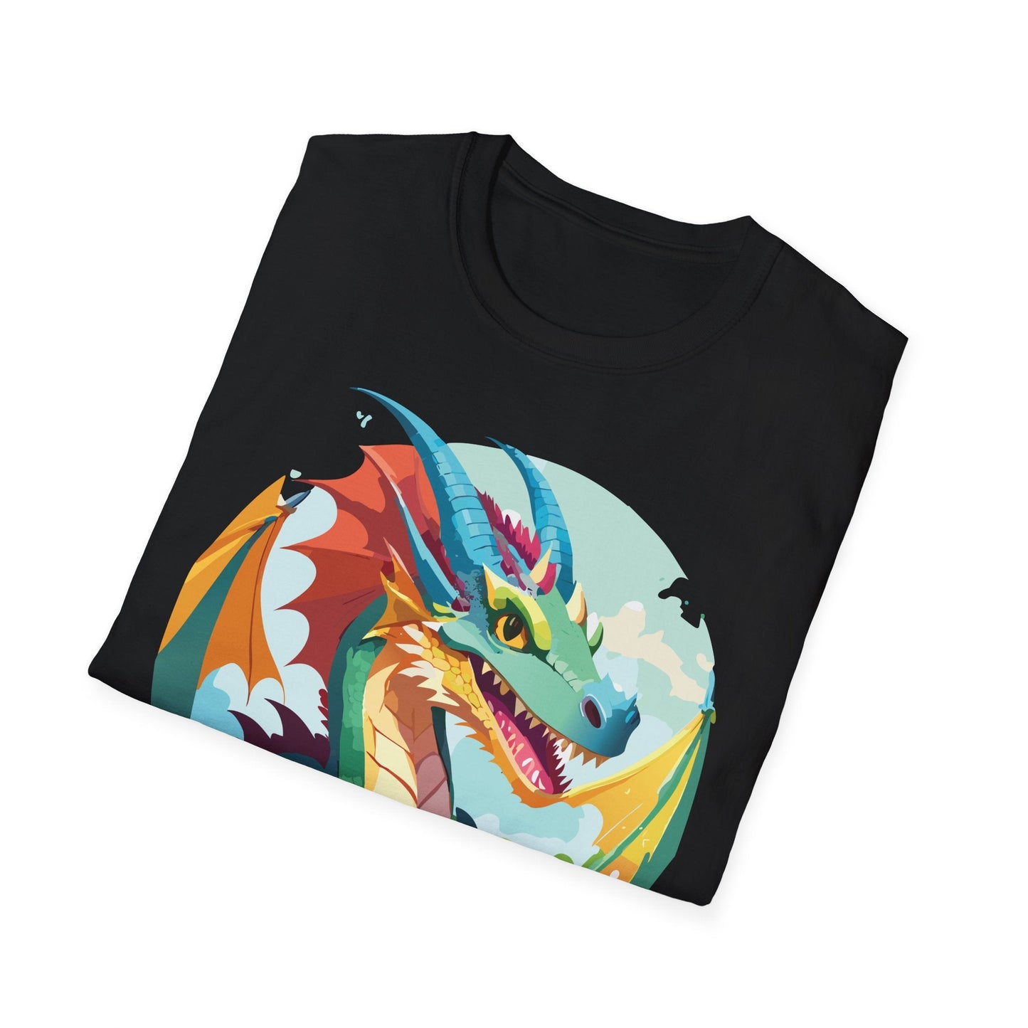 Unisex Dragon Graphic Tee By Gildan Softstyle 64000 Short Sleeve Cotton Tee Art Design